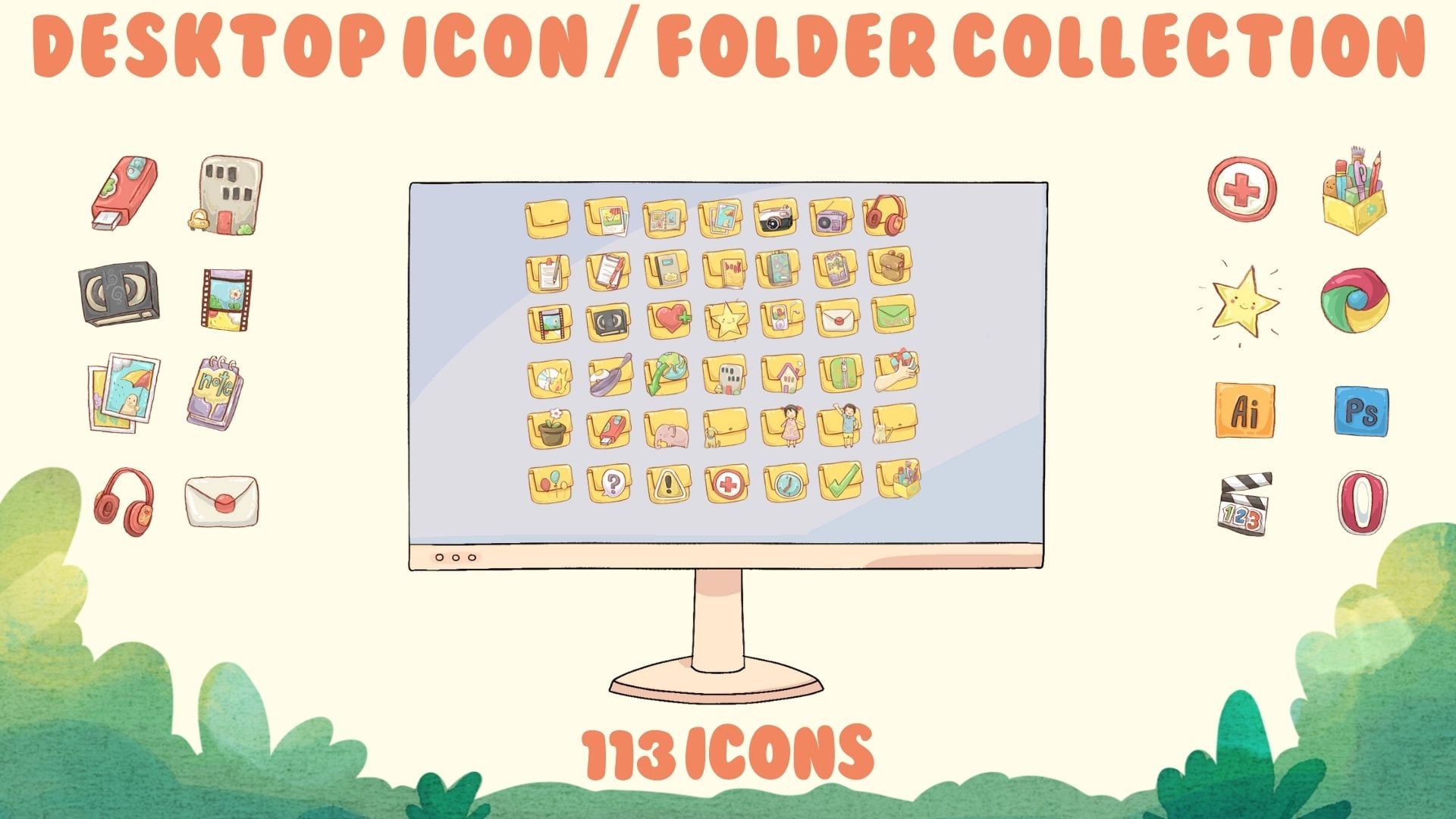 Cute Windows Desktop Icons Folders Collection - Etsy