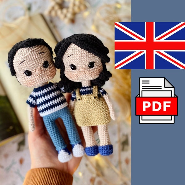 Crochet Amigurumi Couple Doll “Liam and Ruby Best Couple” English Pdf Pattern #amigurumidoll #giftidea #lovelydoll