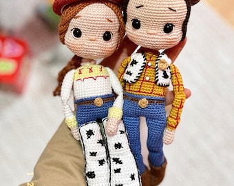 Cowboy and Cowgirl Amigurumi Crochet Pattern – Western Style Dolls (PDF Pattern)