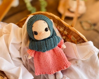 Crochet Amigurumi Hijab Zeynep Doll Eng PDF Patern  #hijabdoll #muslimdoll #amigurumihijabdoll