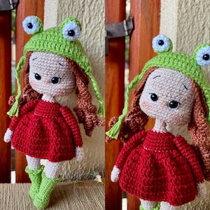 Crochet Amigurumi Missy Doll Eng Pdf Pattern #frogamigurumi #froggirl #amigurumidoll