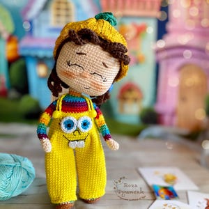 Bouble Overalls Doll Crochet Amigurumi Pattern (PDF)