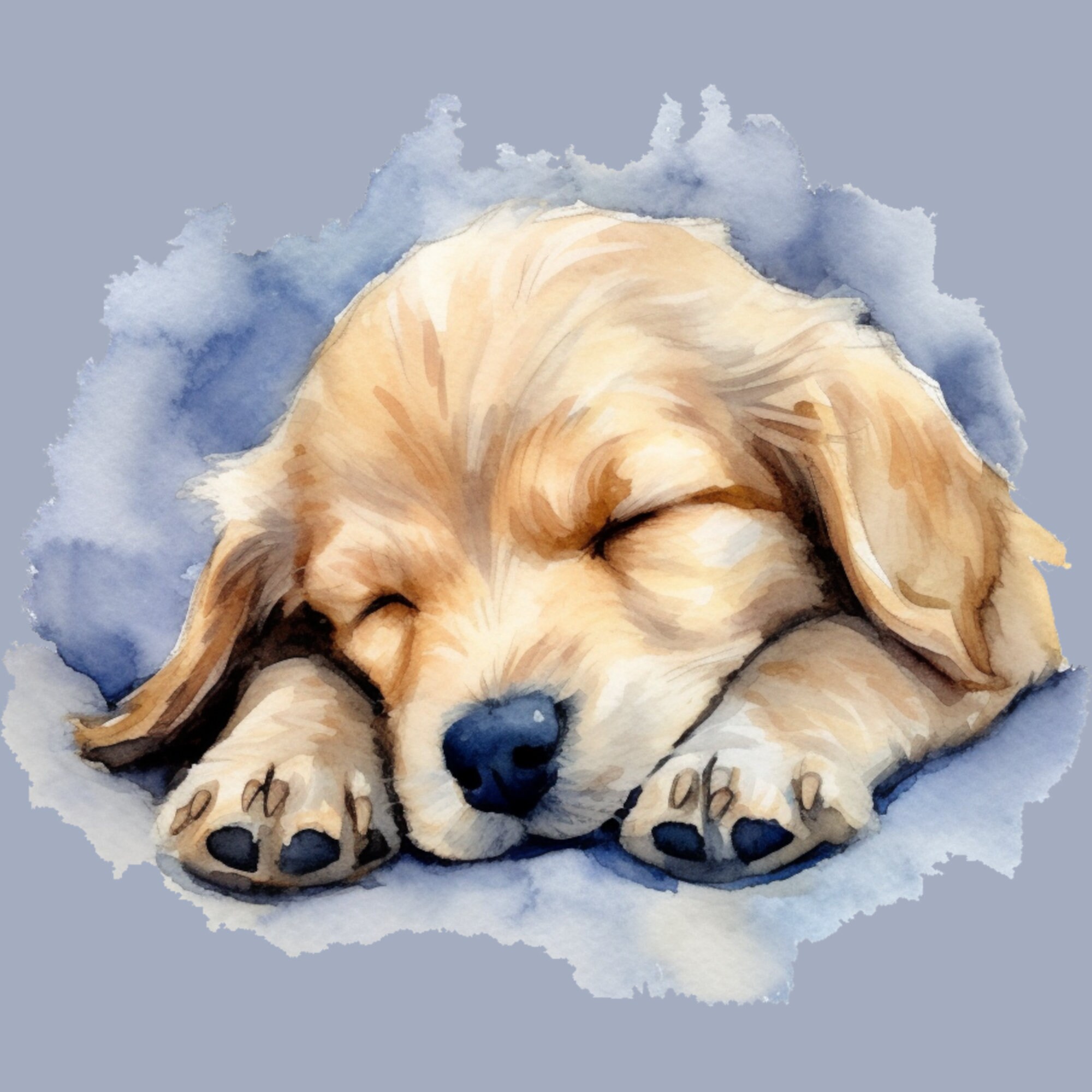 16 Watercolor Sleeping Dog Clipart Digital PNG Sleeping Dog, Sleeping ...