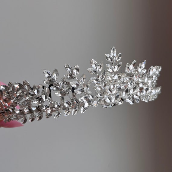 Tiara Principessa Con Strass - Argento, Per Sposa, Matrimoni E Feste, Accessorio Elegante - Foto 2
