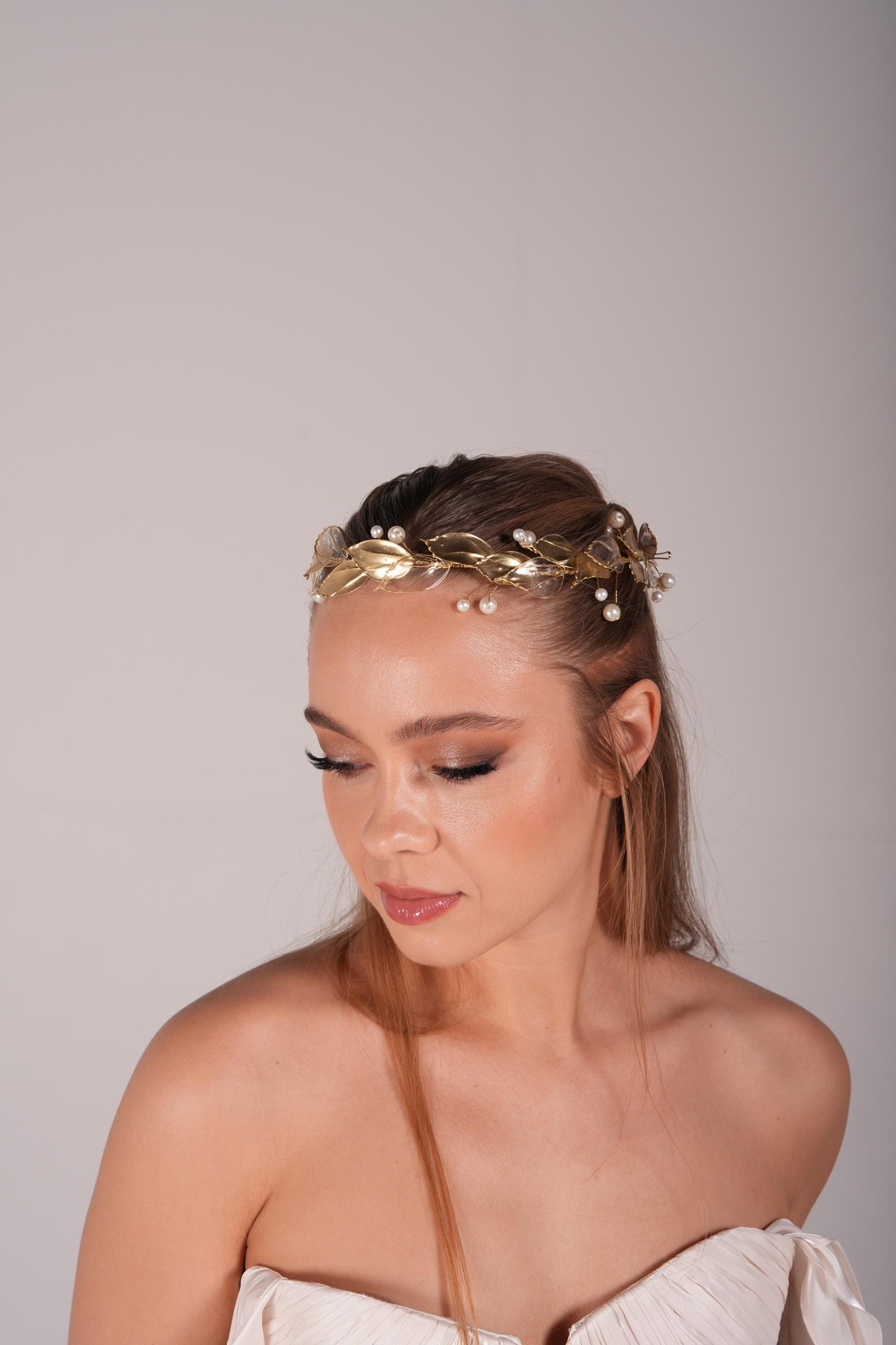Gold Leaf Bridal Headband: Wedding Hair Accessory - Etsy