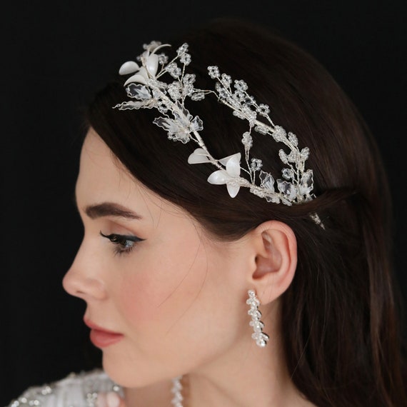 Butterfly Wedding Tiara: Glass Zircon Princess Hair  display picture 3