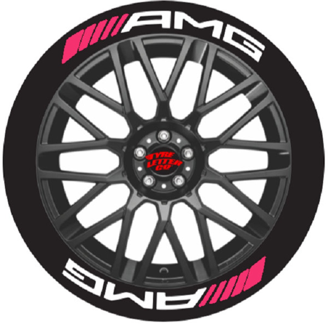Pink Sticker For Rims Pink AMG Permanent Tire Lettering Rubber Stickers 1 for - Etsy
