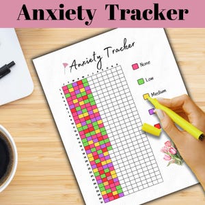 Printable Anxiety Tracker: Mood, Habit, & Anxiety Journal (Digital Download)