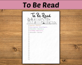 To Be Read List - Printable Book Tracker (PDF)