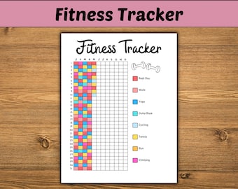 Printable Fitness Tracker: Workout, Habit & Goal Tracker (Digital Download)