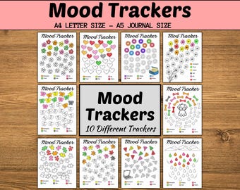 Stimmungs-Tracker zum Ausdrucken: Ausdruckbare A5 & A4 Planer Seiten (Digitaler Download)