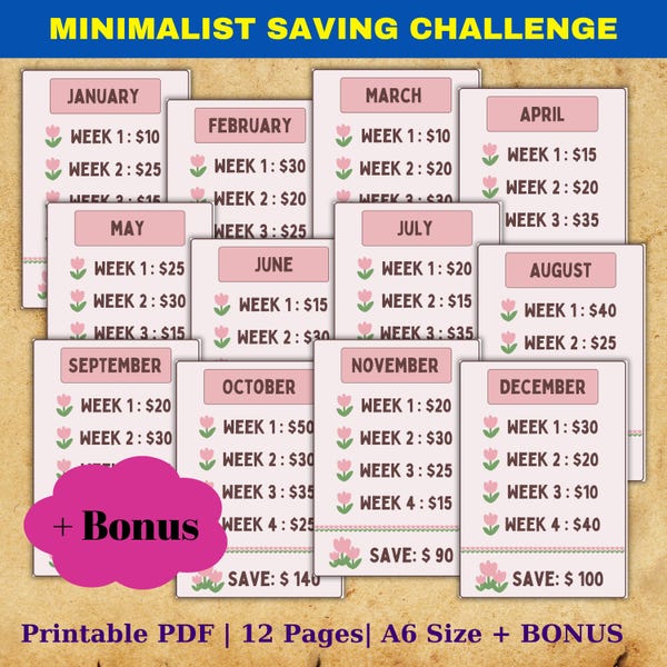 Money Saving Binder Template Etsy