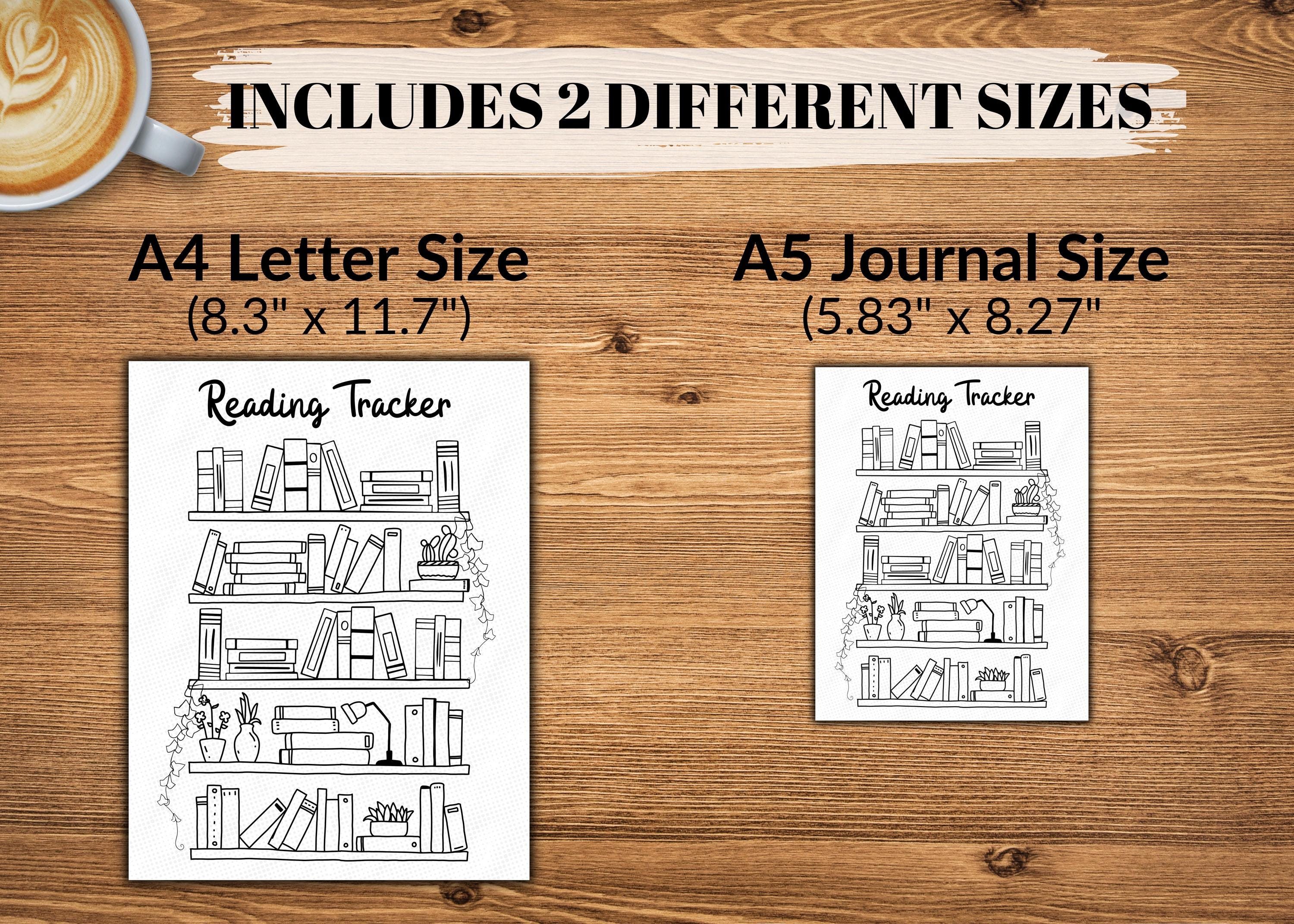 Bookshelf Reading Tracker: Printable Book Journal Page (PDF) - Etsy