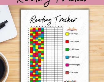 Printable Reading Tracker: Daily Habit Log (Digital Download)