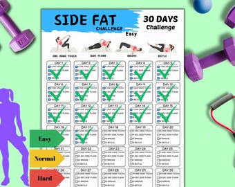 30-Day Side Fat Burning Workout Plan - Easy and Effective
