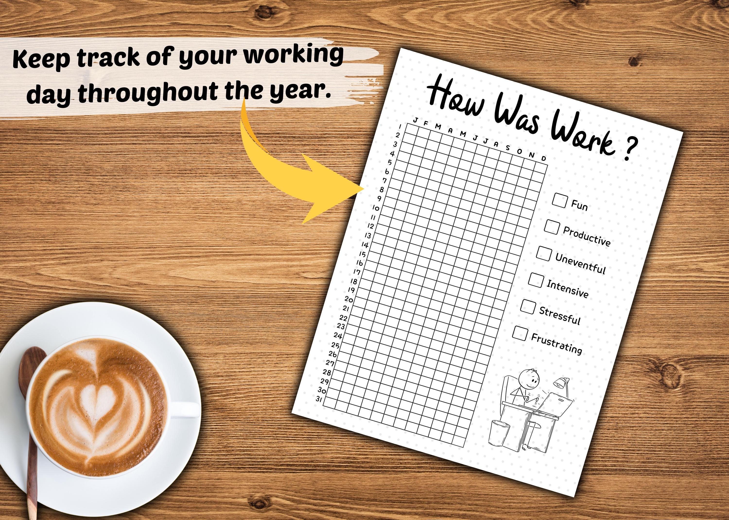Workday Mood Tracker: Printable Yearly Reflection (PDF) - Etsy