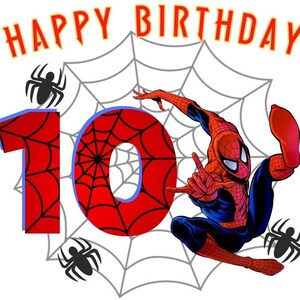 Spiderman Happy Birthday 10 / PNG