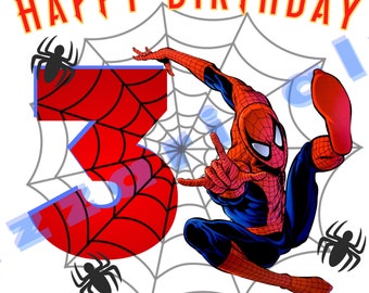 Spiderman Happy Birthday PNG - Main Image