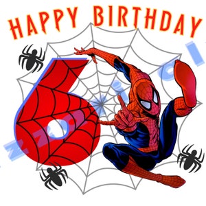 Spiderman Gelukkige Verjaardag 6 / PNG