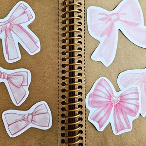 Printable Coquette Bow Sticker Sheet Pink Journal Stickers Cute ...