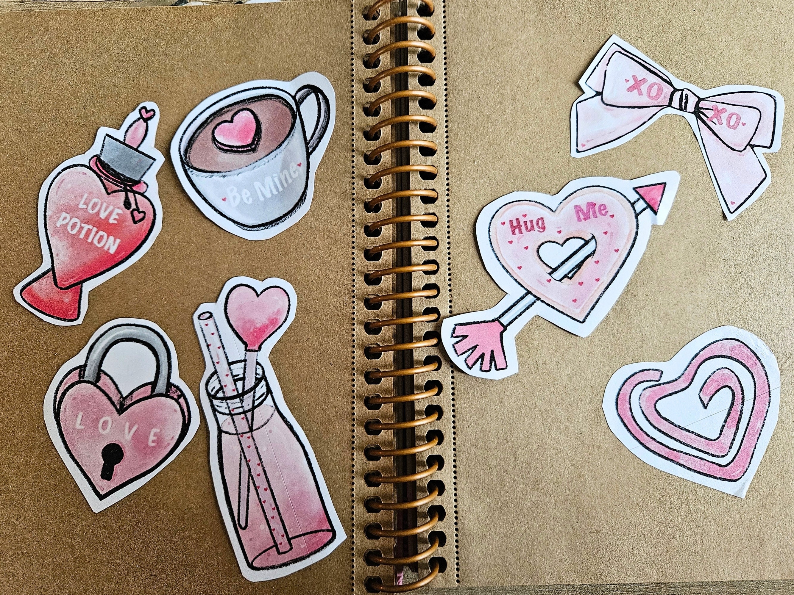Printable Love Story Sticker Sheet, Valentine's Day Sticker Sheet ...