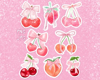 Printable Coquette Bow Sticker Sheet Pink Journal Stickers Cute ...