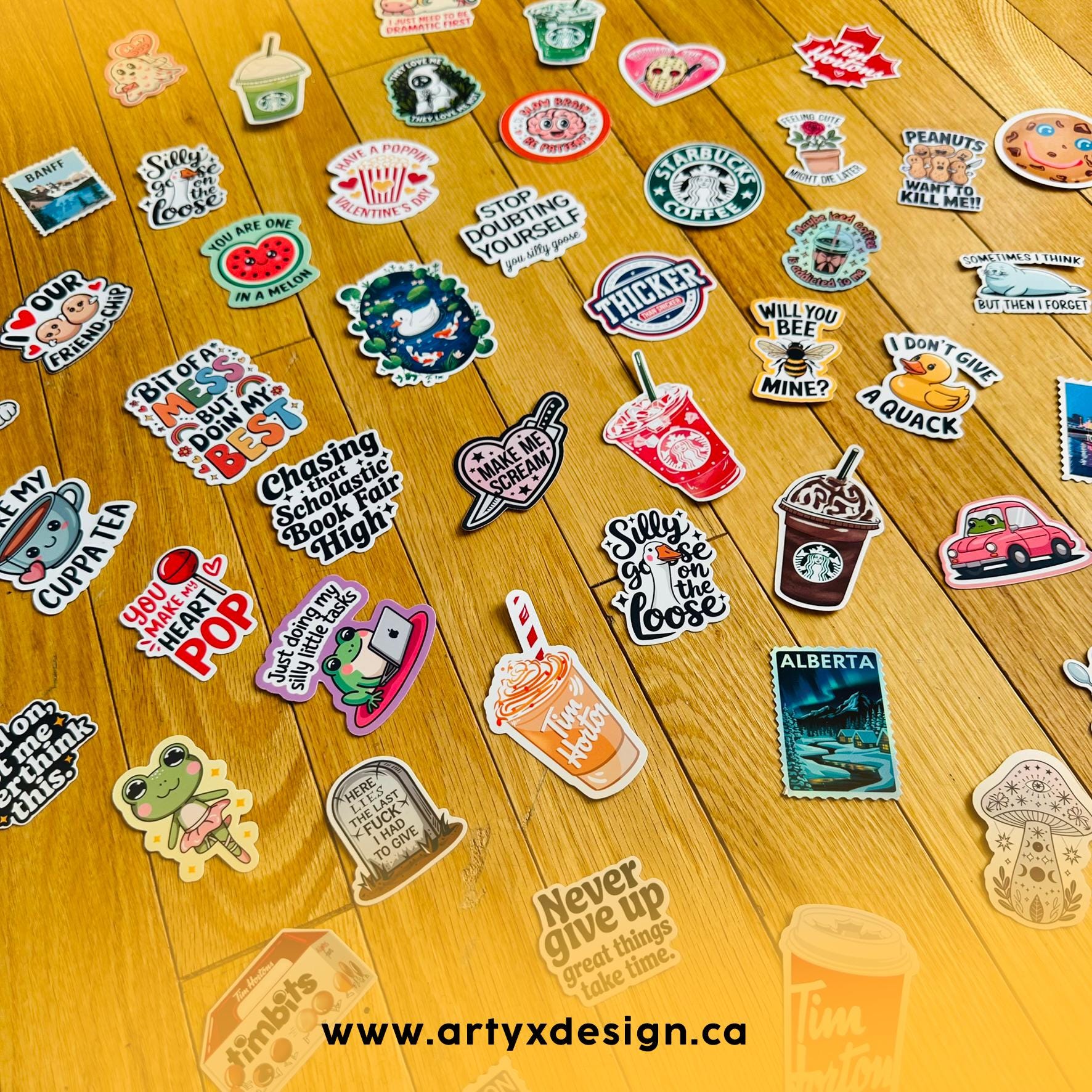 Tim Hortons Stickers: Iced Capp, Timbits, Smiley Cookie - Waterproof ...