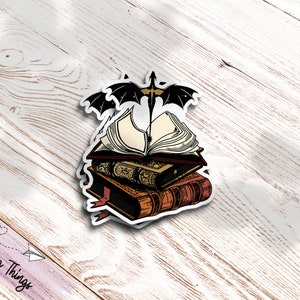 Book Dragons - Bookish Sticker - Kindle Sticker - Fourth Wing Inspired - Iron Flame Inspired