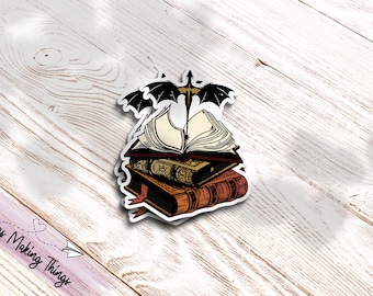 Book Dragons - Bookish Sticker - Kindle Sticker - Fourth Wing Inspired - Iron Flame Inspired