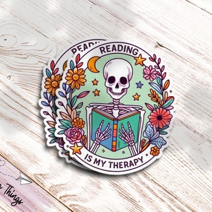 Reading Is My Therapy Sticker - Kindle Sticker - Bookish Sticker