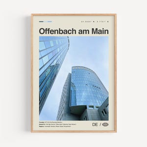 Offenbach am Main Print en blanco y negro, Offenbach am Main Wall Art, Offenbach am Main Poster, Offenbach am Main Photo, Decoración de pared, Mapa