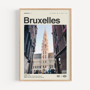Bruxelles Poster Schwarzweiß, Bruxelles Wandkunst, Bruxelles Poster, Bruxelles Foto, Bruxelles Wanddekor, Bruxelles Karte, Belgien