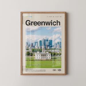Greenwich Print London, Greenwich Wall Art, Greenwich Poster, Greenwich Photo, Greenwich Wall Decor, Greenwich Map, Anglia