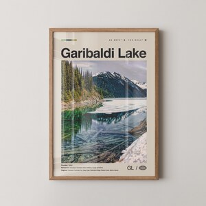 Garibaldi Lake Print, Garibaldi Lake Art, Garibaldi Lake Poster, Garibaldi Lake Photo, Garibaldi Lake Décor, Map