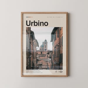 Urbino Print, Urbino Wall Art, Urbino Poster, Urbino Photo, Urbino Wall Décor, Urbino Map, Italy