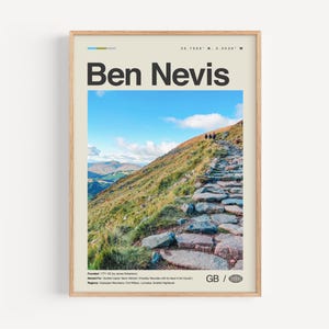 Ben Nevis Print schwarz weiß, Ben Nevis Wandkunst, Ben Nevis Poster, Ben Nevis Foto, Ben Nevis Wanddekor, Ben Nevis Karte, Schottland, Großbritannien
