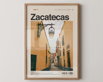 Zacatecas Print Mexico, Zacatecas Wall Art, Zacatecas Poster, Zacatecas Photo, Catedral Basílica de Zacatecas, La Mina El Edén, Teleférico