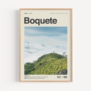 Boquete Print Schwarzweiß, Boquete Wandkunst, Boquete Poster, Boquete Foto, Boquete Wanddekoration, Boquete Karte, Panama