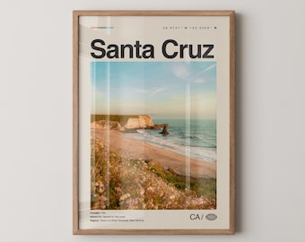 Santa Cruz Print California, Santa Cruz Wall Art, Santa Cruz Poster, Santa Cruz Photo, Santa Cruz Beach Boardwalk, Natural Bridges State