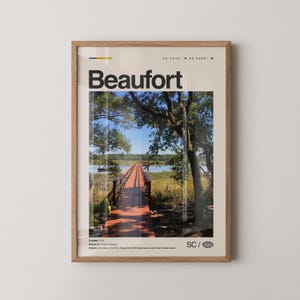 Beaufort Print, Beaufort Wall Art, Beaufort Poster, Beaufort Photo, Beaufort Wall Décor, Beaufort Map, South Carolina