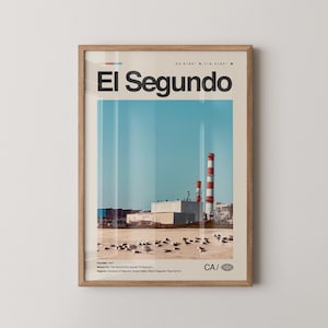 El Segundo Print California, El Segundo Wall Art, El Segundo Poster, El Segundo Photo, El Segundo Beach, Dockweiler State Beach, Old Town