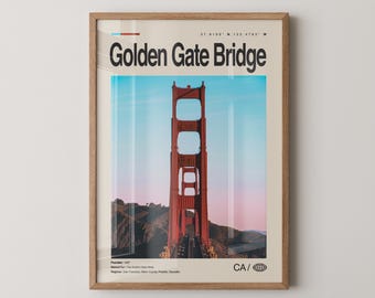 Golden Gate Bridge Print California, Golden Gate Bridge Wall Art, Golden Gate Bridge Poster, Golden Gate Bridge Photo, Golden Gate Park