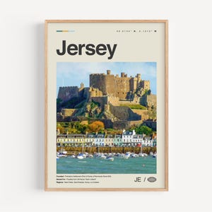 Jersey Print Schwarzweiße Kanalinseln Nr. 2, Jersey Wandkunst, Jersey Poster, Jersey Foto, Jersey Wanddekor, Jersey Karte