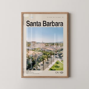 Santa Barbara Print California, Santa Barbara Wall Art, Santa Barbara Poster, Santa Barbara Photo, Stearns Wharf, Mission Santa Barbara