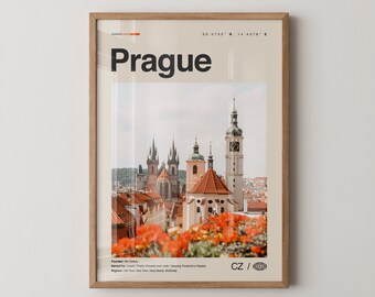 Lámina de Praga n.º 2, Arte mural de Praga, Póster de Praga, Foto de Praga, Decoración de Praga, Praga, República Checa, Praga, Chequia