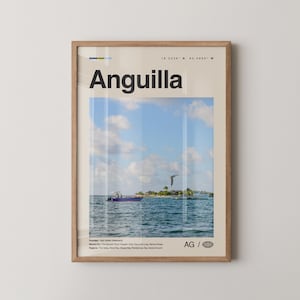 Anguilla Print, Anguilla Wall Art, Anguilla Poster, Anguilla Photo, Anguilla Map, Caribbean