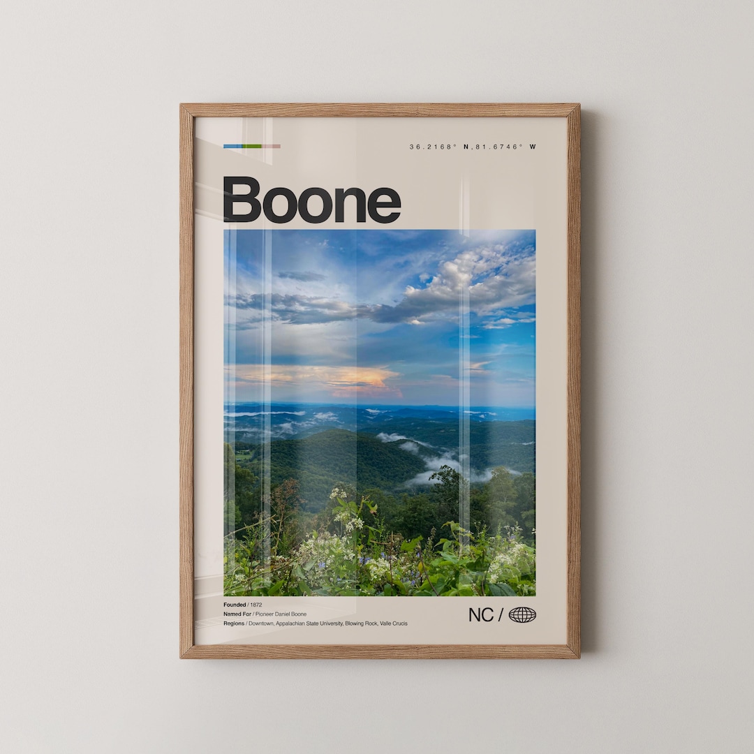 Boone Print, Boone Wall Art, Boone Poster, Boone Photo, Blue Ridge ...