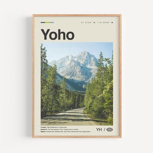 Yoho Nationalpark Print schwarz und weiß, Yoho Wandkunst, Yoho Poster, Yoho Foto, Yoho Wand-Dekor, Yoho Karte, British Columbia, Kanada