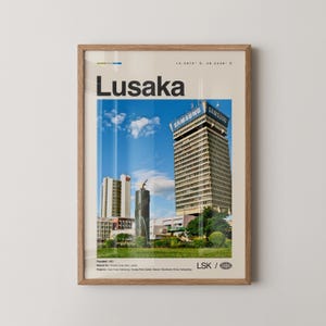 Lusaka Print, Lusaka Wall Art, Lusaka Poster, Lusaka Photo, Lusaka Wall Décor, Mwalusaka, Zambia