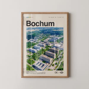 Bochum Print, Bochum Wall Art, Bochum Poster, Bochum Photo, Bochum Wall Décor, Bochum Map, Germany